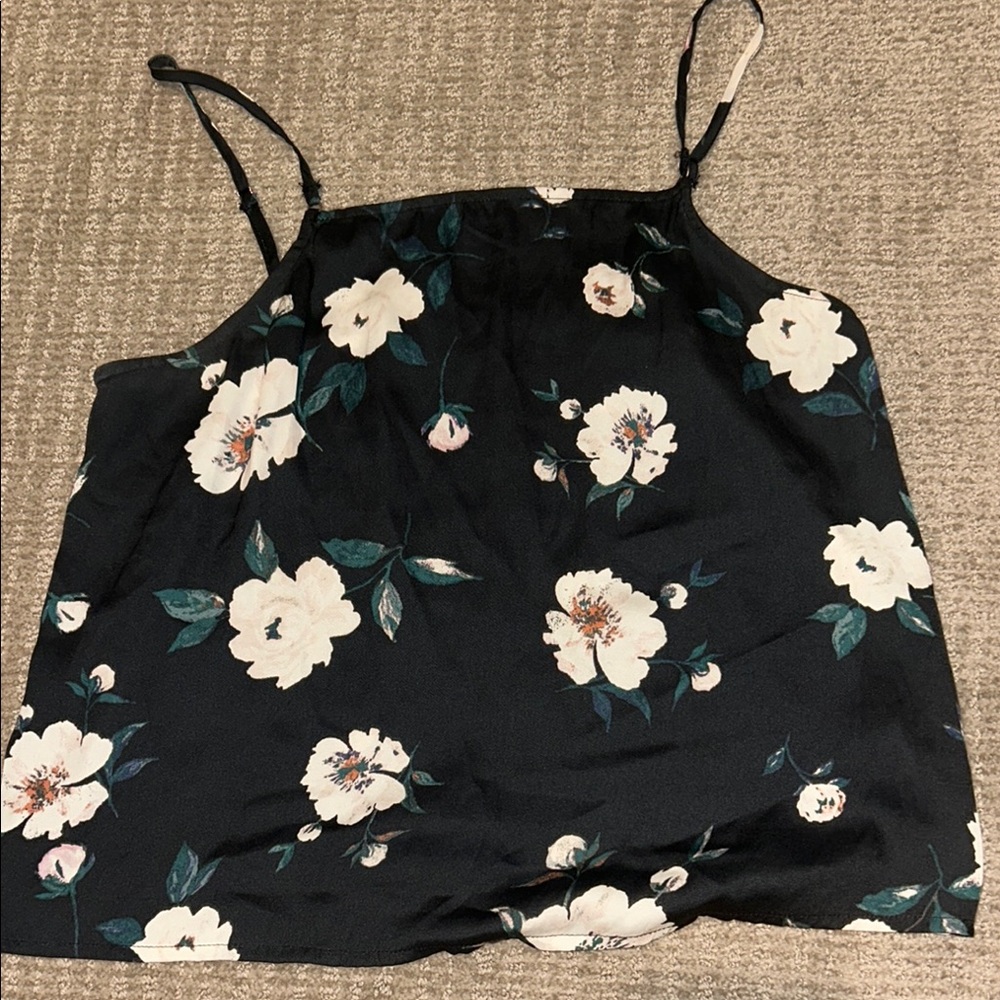Kendall & Kylie Black Floral Camisole